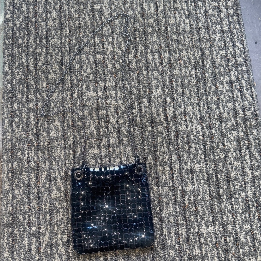 Black Sequin Crossbody Bag - Unbranded